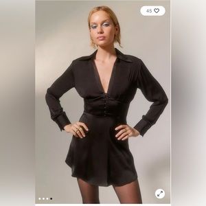 NWT Urban Outfitters Phoebe Corseted Shirt Dress